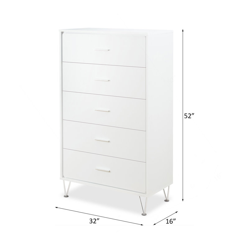 Deoss White Finish Chest
