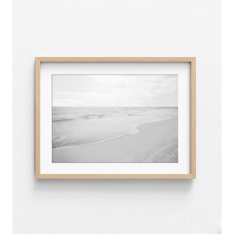 «Ocean Beach», reproduction d'art photographique surdimensionnée en noir et blanc, H 36 po x l 48 po