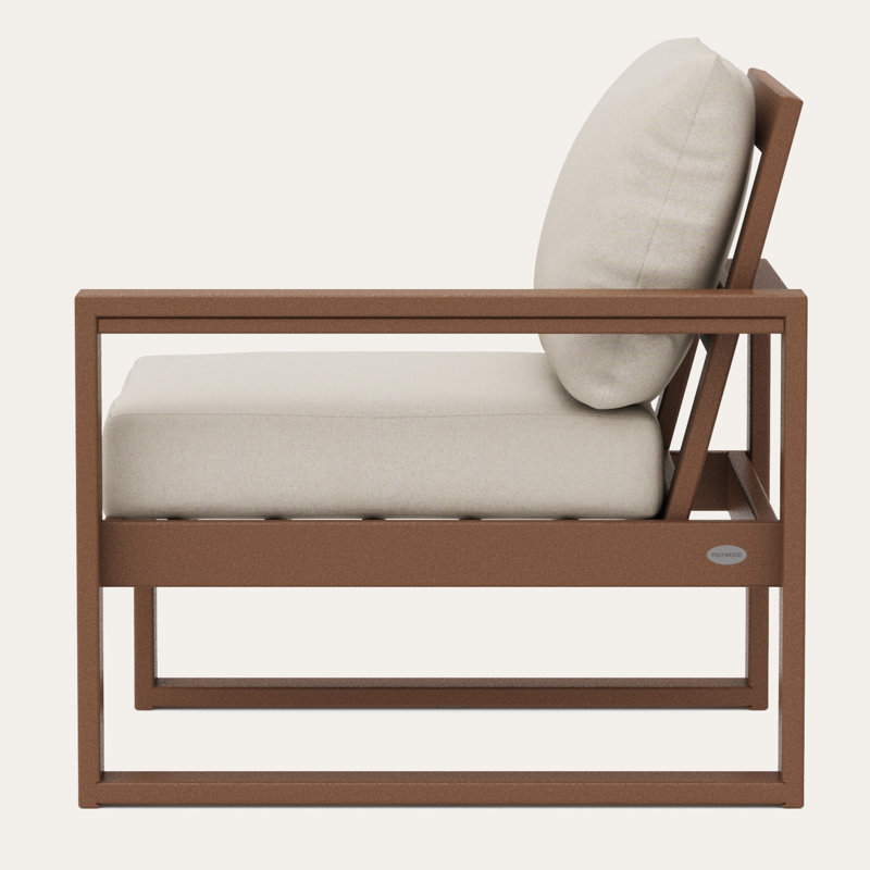 Méridienne d'extérieur POLYWOOD, Revolution® toile de jute dune, Teck