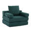 Fauteuil d'appoint pliable en lin tissé 37 po avec accoudoirs détachables Crowe-110811187
