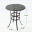 Table de bar en fonte d'aluminium avec motif en treillis et porte-parapluie pour un repas en plein air élégant