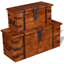 Boîte de rangement décorative avec coffre de rangement pour chambre à coucher en bois massif-311471241