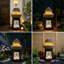 Lanterne de jardin d'extérieur avec lampe de paysage décorative à DEL en forme de feuille pour terrasse de jardin