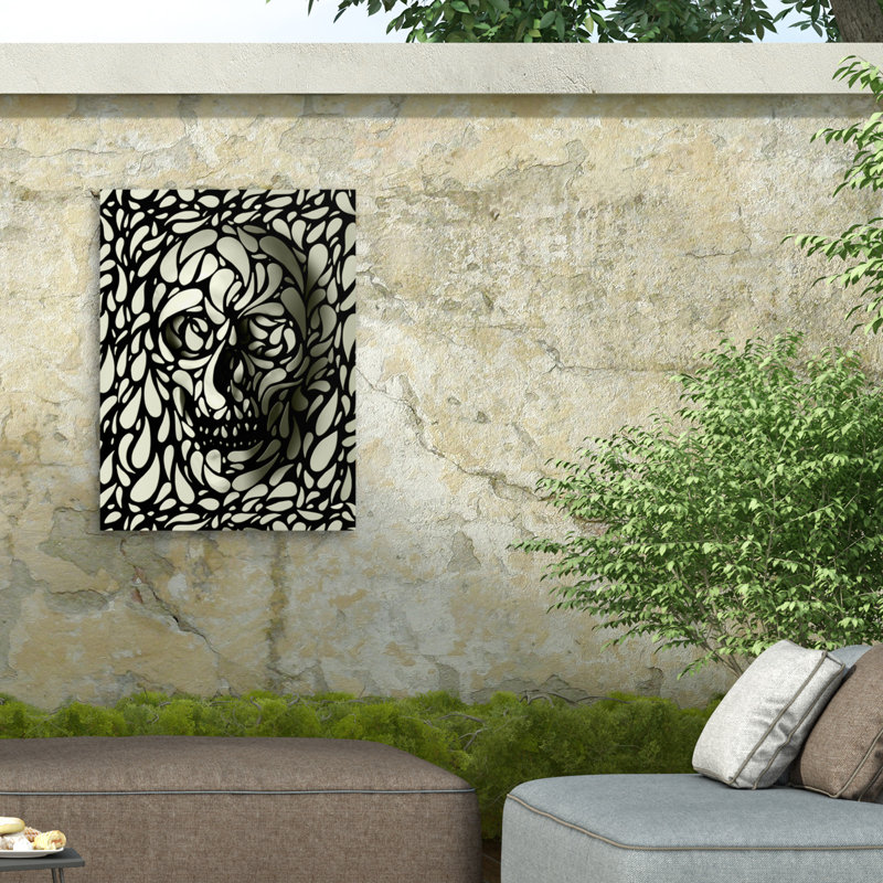 Toile d'extérieur Ali Gulec Skull 4, H 35 po x l 47 po