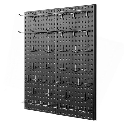 Metal Pegboard Panels 2 Pcs 24" x 12" Wall Organizer for Garage Tool Storage