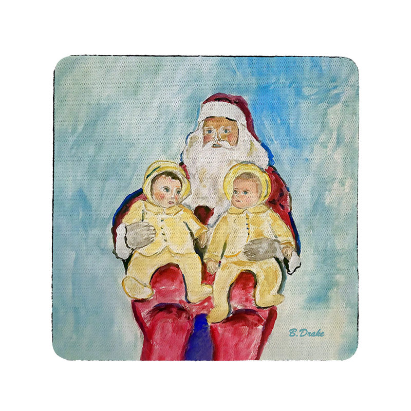 Ensemble de 4 sous-verres Santa and Twins