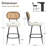 Counter Stool With Rattan Back-794839538