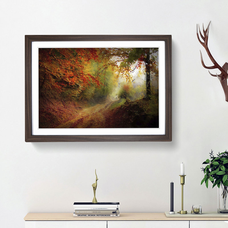Autumn Forest - Framed Print, Walnut Framed, 45cm H x 63cm W x 2cm D