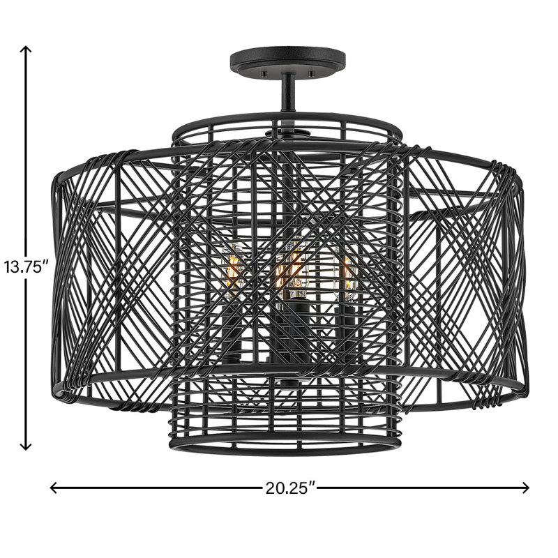 Brooke 4-Light Chandelier, Black