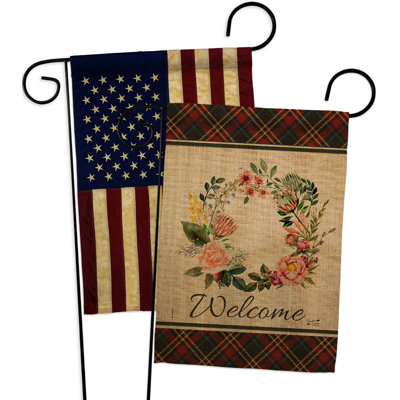 Drapeau de jardin à 2 faces en polyester / mélange de polyester 19 x 13 po