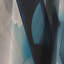 Fractales abstraites bleues et dimensions III - Rideau occultant géométrique abstrait - 1 panneau-1609248782