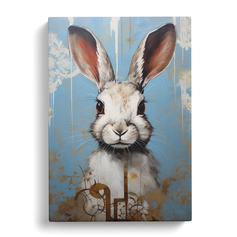 Rabbit Modern No.2 - Wrapped Canvas, 60cm H x 40cm W x 3cm D