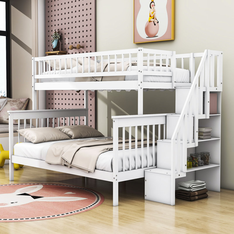 Doniqua Kids Twin Over Full Bunk Bed, White