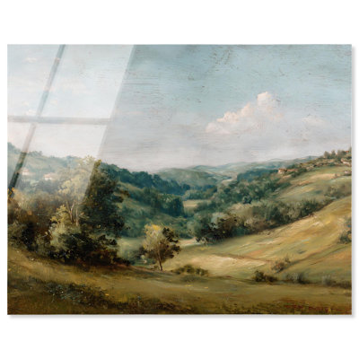 Rolling Green Hills I Acrylic Print Vintage Wall Decor by Art Remedy, Ready to Hang, 30 x 24