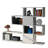 Modern White Bookshelf, 100% Melamine Coated Particle Board, 47.2 x 42.9 x 7.7 inches | Wall-Mountable Design, Multiple Shelves for Storage | Elegant Solid Color Finish, Ideal for Home & Office Decor-978008678
