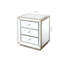 Élégant mobilier en miroir argenté à trois tiroirs - Rehaussez votre armoire d'ambiance pour garder vos essentiels à portée de main