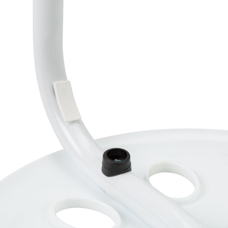 Office and Classroom Stacking Stool, Blanc