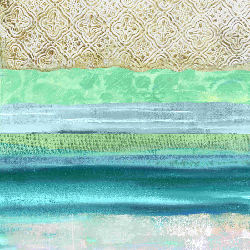 Motif sous-marin imprimé sur toile, L 12 po x H 12 po