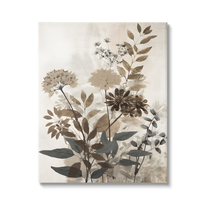 Rustic Wild Foliage par Petals Prints Design, H 30 po x l 24 po x P 1,5 po