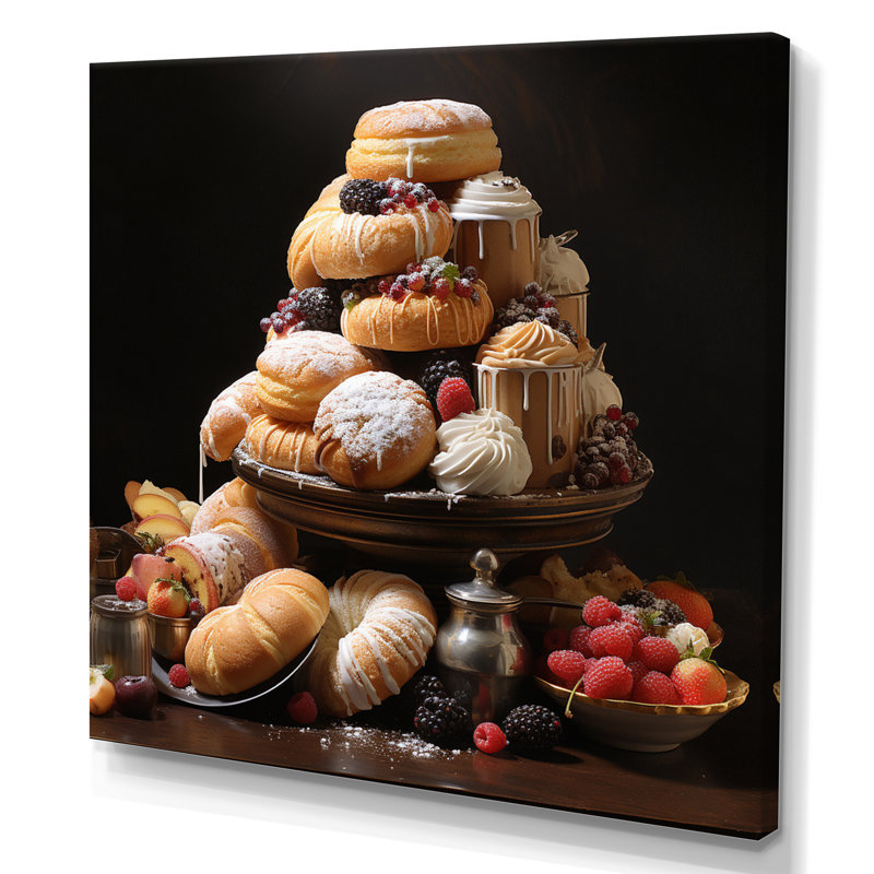 Sweet Pastries III sur impression sur toile, H 16 po x l 16 po x P 1 po, Toile tendue