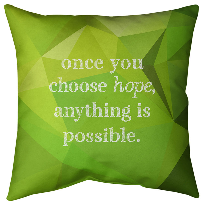 Coussin de sol pierres précieuses choisissez Hope, H 28 po x l 28 po, Péridot