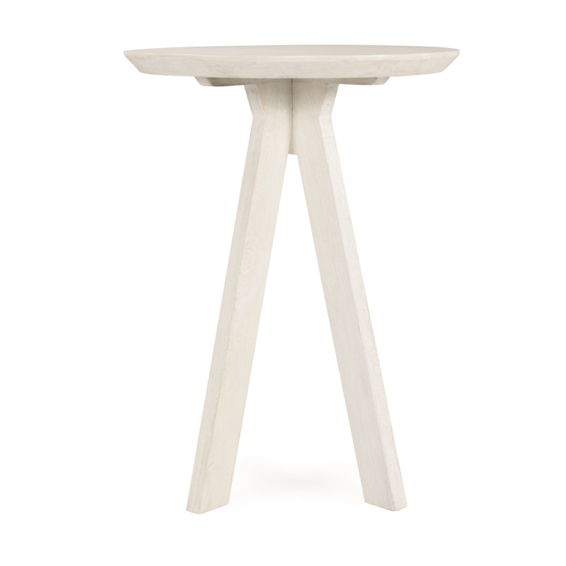 Furley 32" Round Counter Height Dining Table, White Wash, 42"