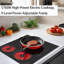 Karinear 3 Burners Electric Cooktop 24 Inch 5700W Built-in