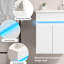 Meuble-lavabo de 16 po avec lavabo, fixation murale, blanc, concept moderne, espace de rangement spacieux pour petite salle de bain, armoire à équipement de détection de radars 16 po, flair, salles de bain suffisantes, unité de détection