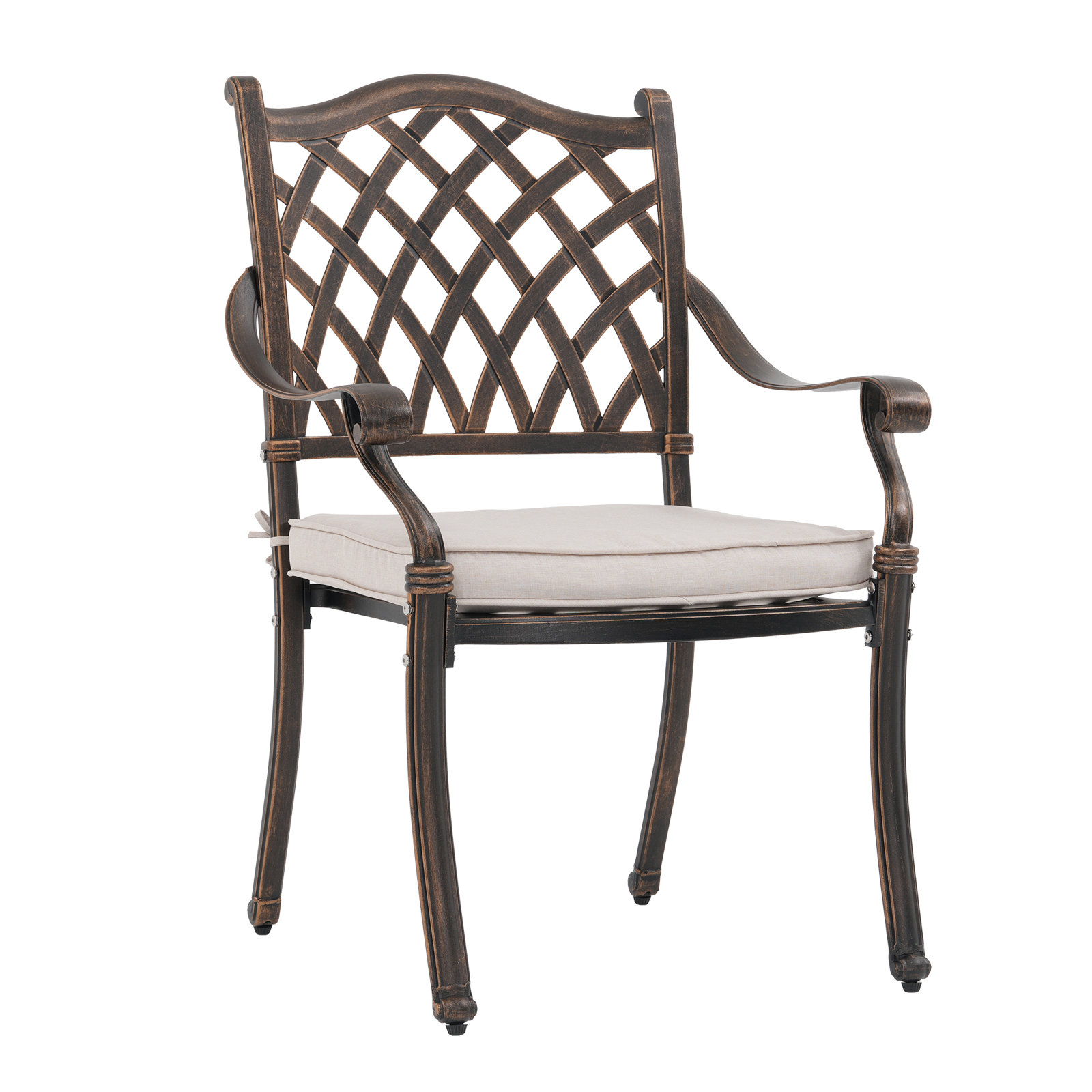Amechi 86" Patio Dining Set, Beige