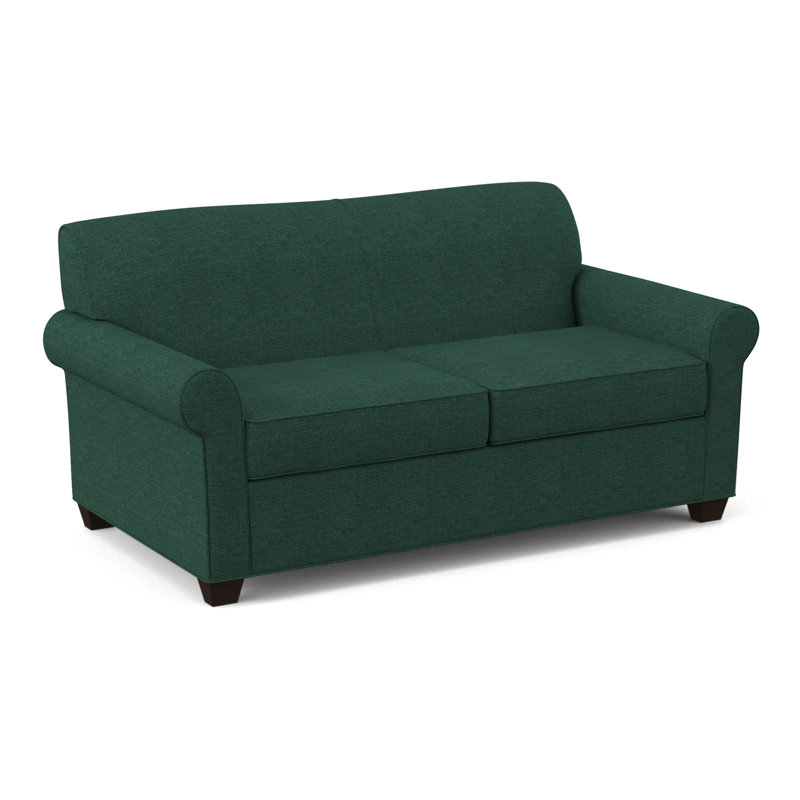 Finn 75" Rolled Arm Sofa Bed, Cafelle, Antic Jade, Hybrid