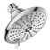 5" Round Thin 5-Function Adjustable Spray Shower Head with 8" Wall Mount Arm