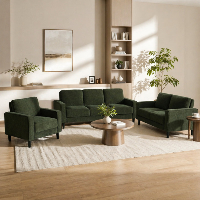 Ensemble de canapé 3 pièces Weld Matcha, Green