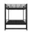 Full-Over-Full Metal Bunk Bed With LED Lighting, Mesh Storage Bins, And Clothing Hooks-155612973