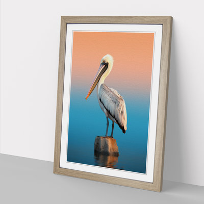 Pelican Minimalism Art - Framed Print