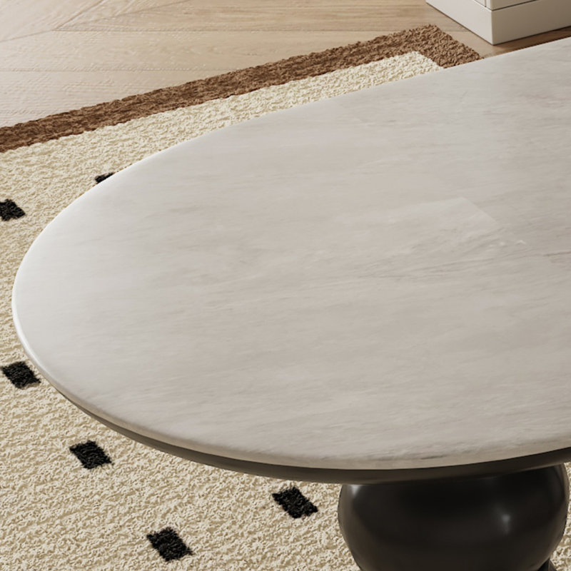 Guilhem Solid Wood Base Dining Table, 29.5"H x 55.1"L x 31.5"W