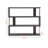 Deeter Three-Shelf Faux Wood Grain Modern Bookcase in Brown, 37.87" H X 42.87" W X 11.31" D-1306359168-1306359230