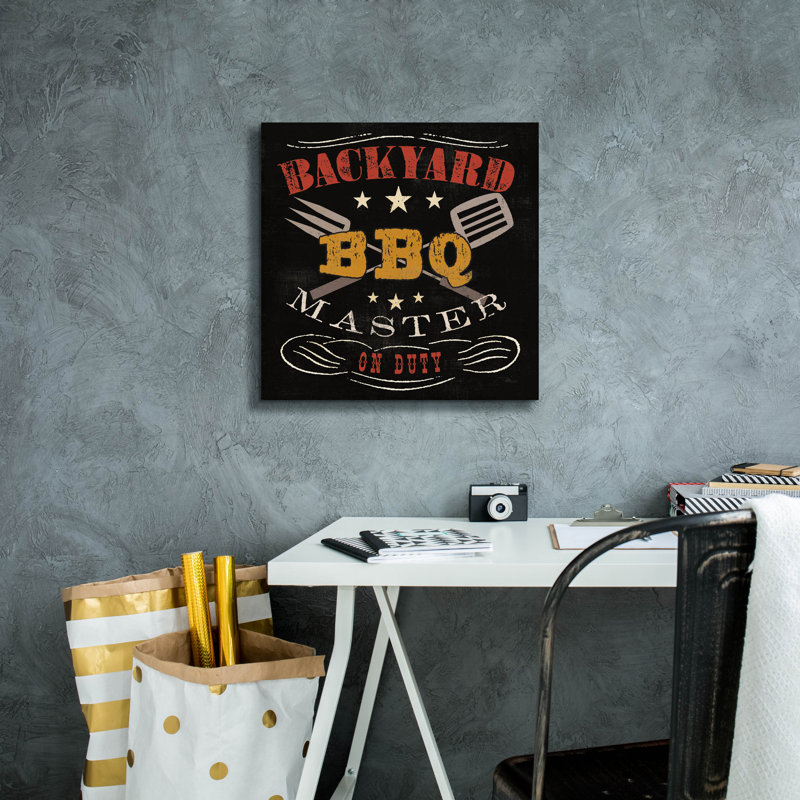 «Backyard Bbq» par Pela Studio, art mural sur toile, 26 po x 26 po, H 18 po x l 18 po x P 0,75 po