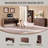 Maud 63" Modern Computer Desk with 2 Storage Drawers, Computer Writing Desk with Keyboard Tray & Power Outlet for Home Office-1827471091