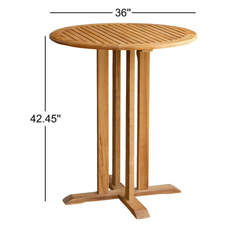Broerine Teak Wood Outdoor Bistro Table