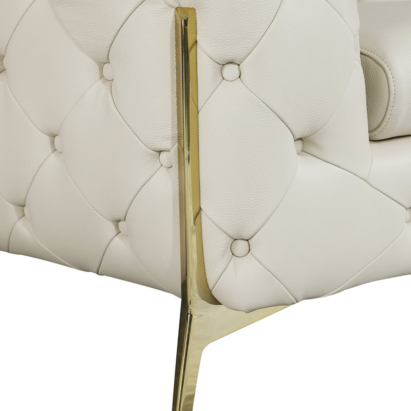 Fauteuil transitionnel 100% cuir italien, Beige