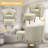Upholstered 27" Wide Barrel Chair with Ottoman-87710225
