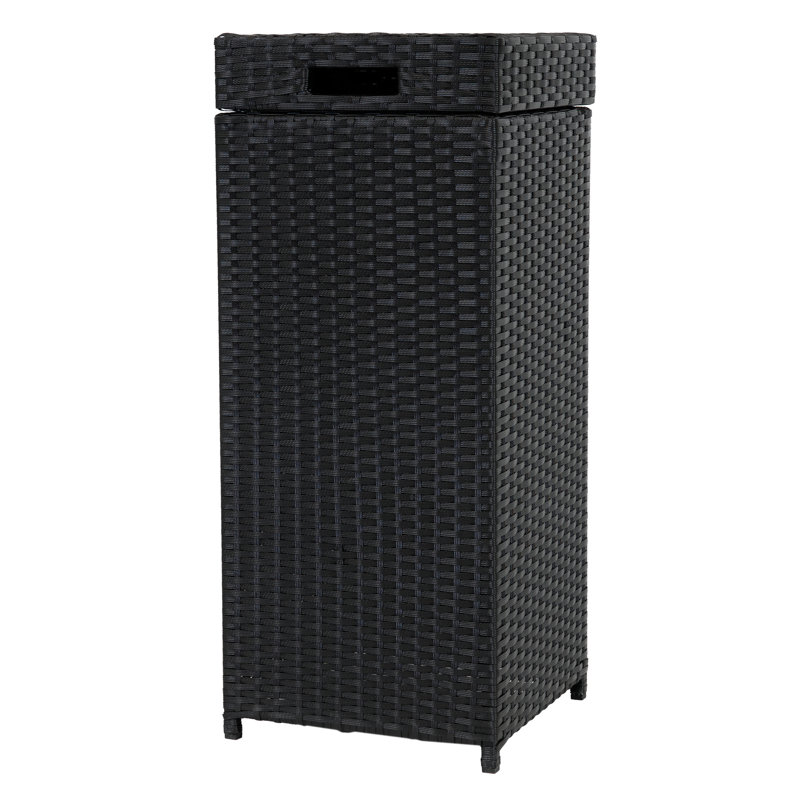 Poubelles extérieures en osier - ensemble de 2 - 26 gallons et 15 gallons
