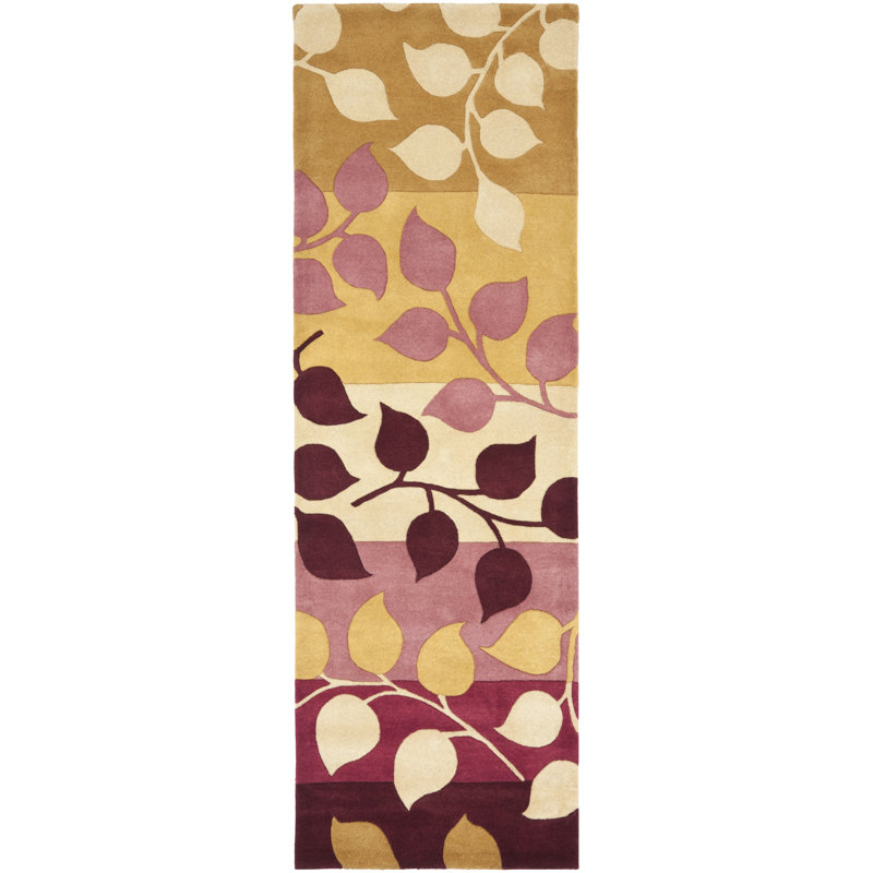 Soho Hand Tufted Wool And Viscose Floral Rug, Runner 2'6" x 8'