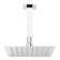 8" Modern Square Rainfall Shower Head With 12" Square Ceiling-Mount Arm - 2.5