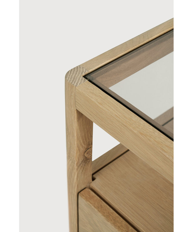 Spindle 1 - Drawer Solid Wood Nightstand, Natural