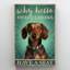 «Dachshund Have A Seat On», reproduction sur toile-492319979