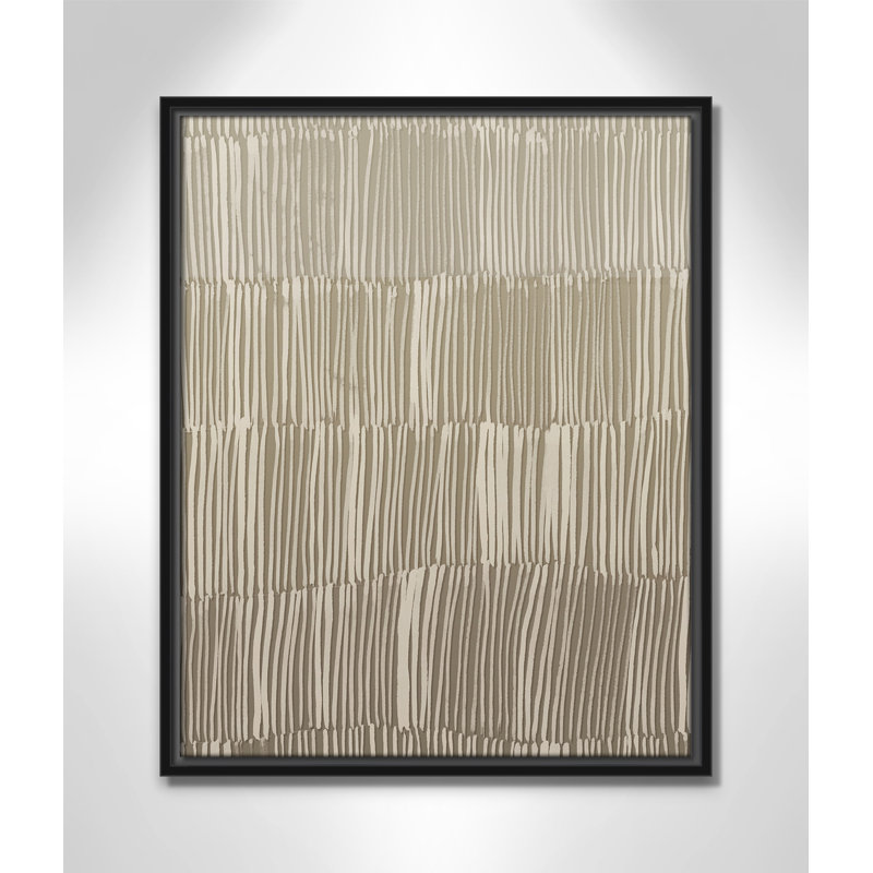 Linear Calm II Print par , H 21,5 po x l 17,5 po, Cadre flottant noir