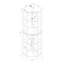 Vitrine de coin éclairée à 6 tablettes, tablettes réglables (ampoule non incluse)-30212202