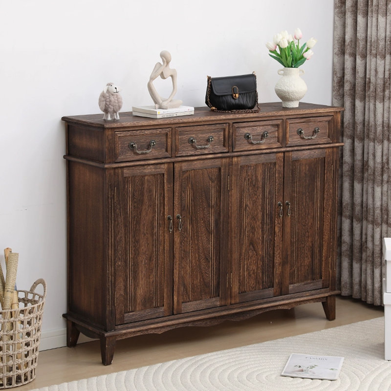 Banc de rangement pour chaussures en bois massif café foncé, Café noir
