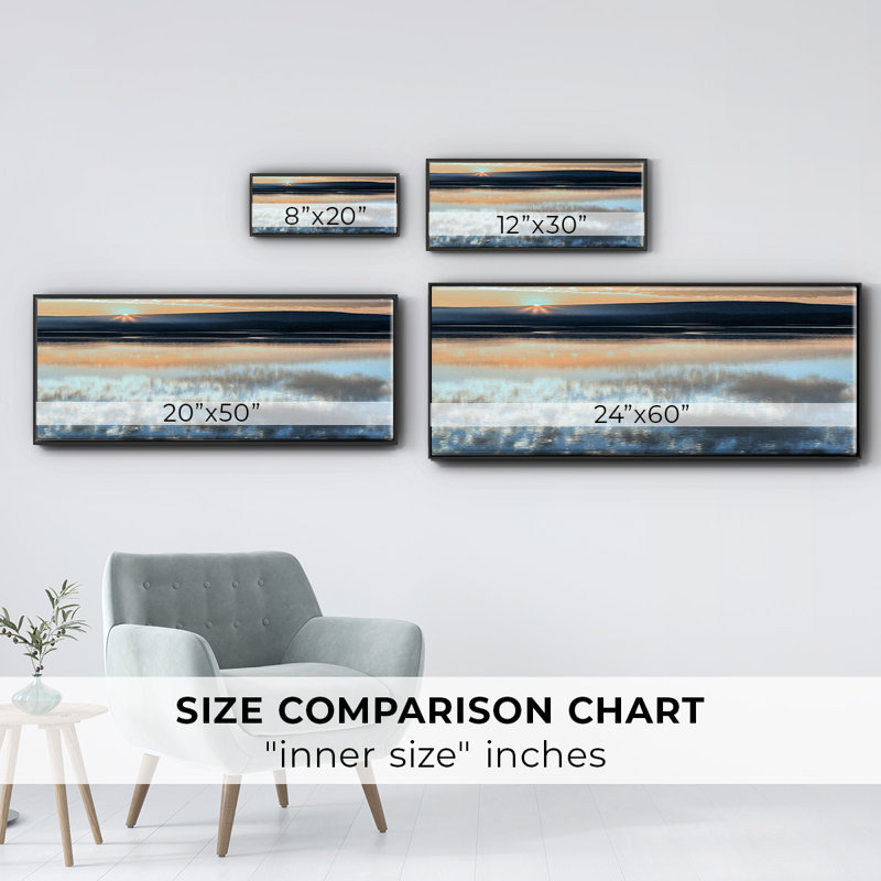 Serene Sunrise - toile encadrée, H 8 po x l 20 po